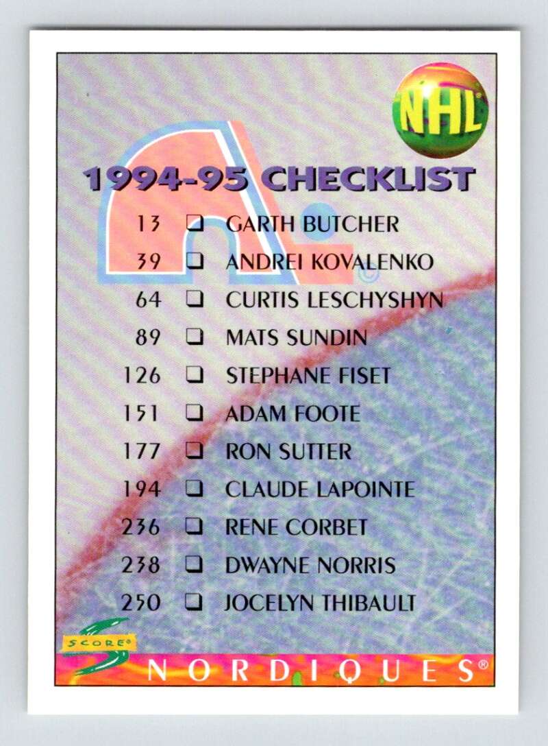 1994-95 Score Hockey #272 St.Louis Blues V90938 Image 1