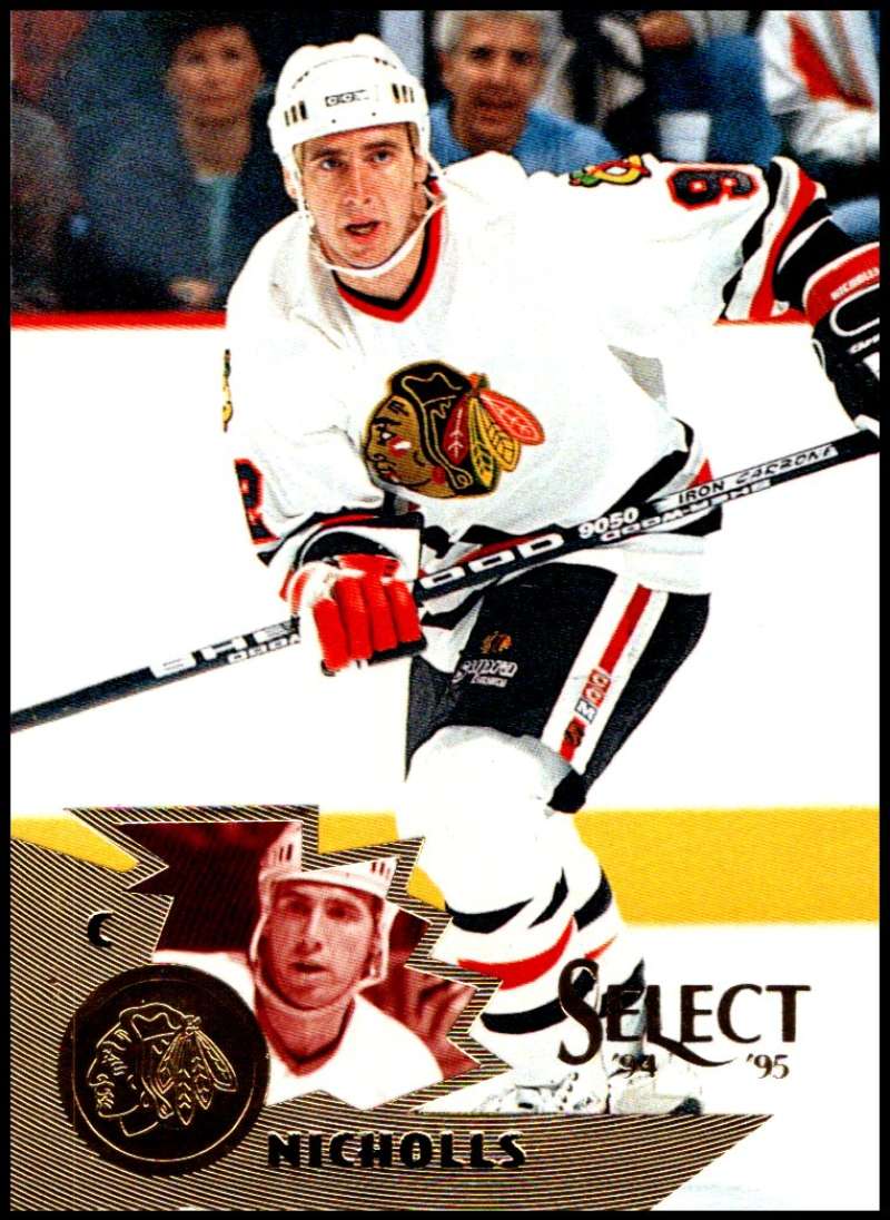 1994-95 Select Hockey #17 Bernie Nicholls Chicago Blackhawks V89872 Image 1