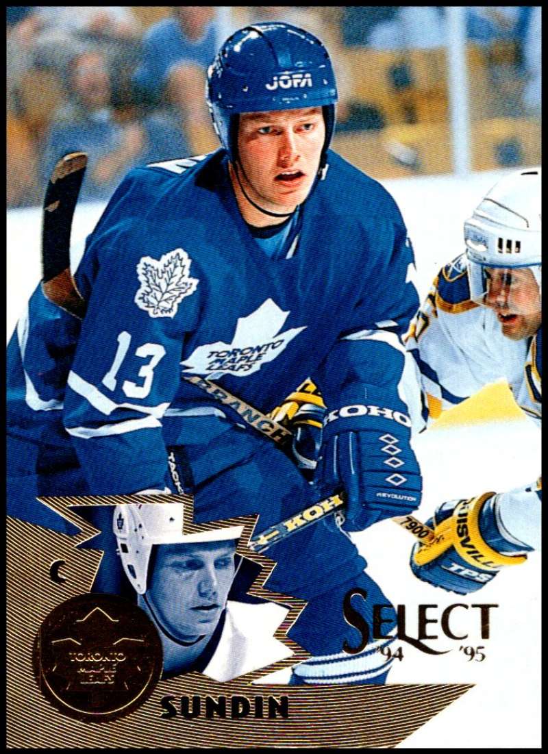 1994-95 Select Hockey #21 Mats Sundin Toronto Maple Leafs V89876 Image 1