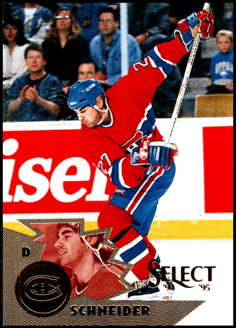 1994-95 Select Hockey #23 Mathieu Schneider Montreal Canadiens V89878 Image 1
