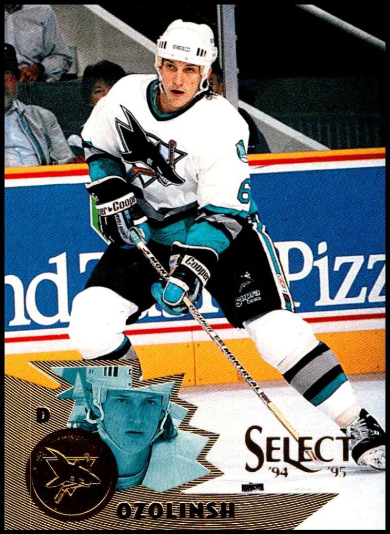 1994-95 Select Hockey #63 Sandis Ozolinsh San Jose Sharks V89917 Image 1