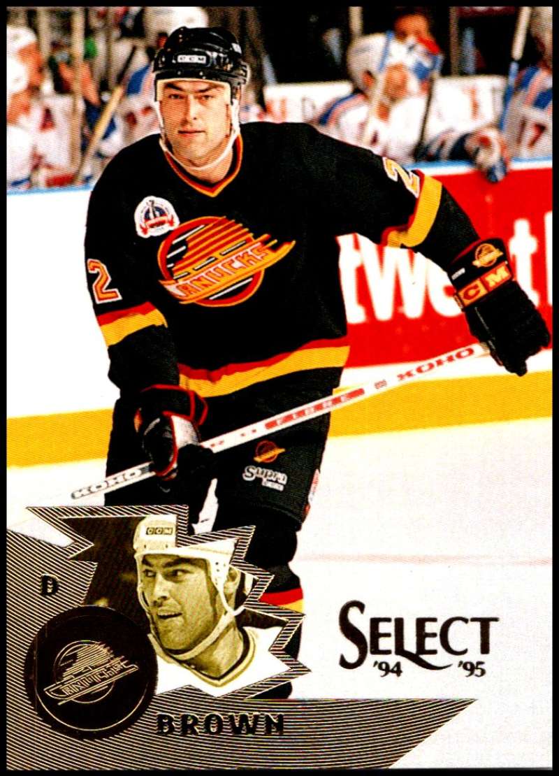1994-95 Select Hockey #110 Jeff Brown Vancouver Canucks V89964 Image 1