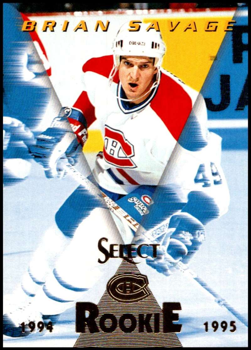 1994-95 Select Hockey #192 Brian Savage Montreal Canadiens V90046 Image 1