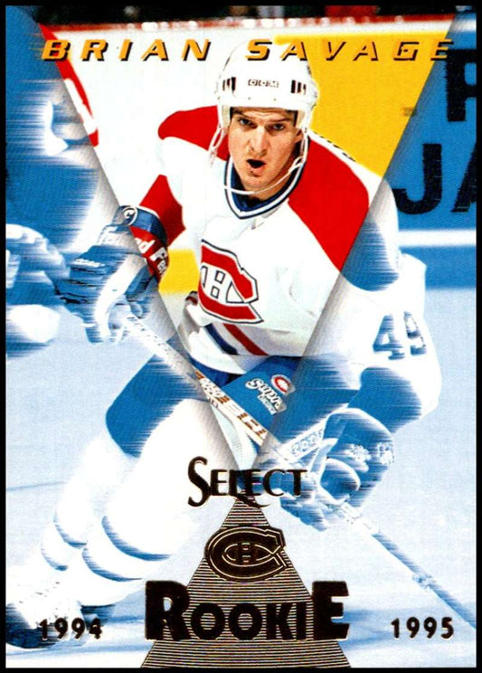 1994-95 Select Hockey #192 Brian Savage  Montreal Canadiens  V90046 Image 1