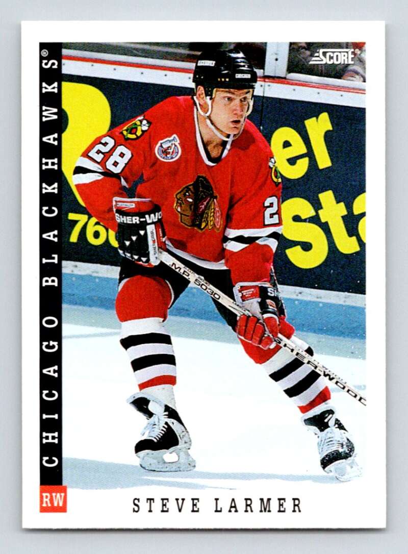 1993-94 Score Canadian #3 Steve Larmer Hockey Image 1
