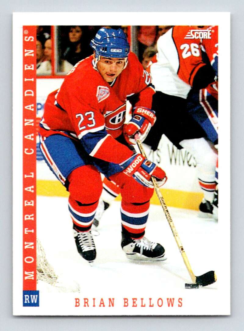 1993-94 Score Canadian #4 Brian Bellows Hockey Montreal Canadiens Image 1