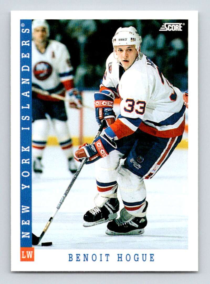 1993-94 Score Canadian #16 Benoit Hogue Hockey New York Islanders Image 1