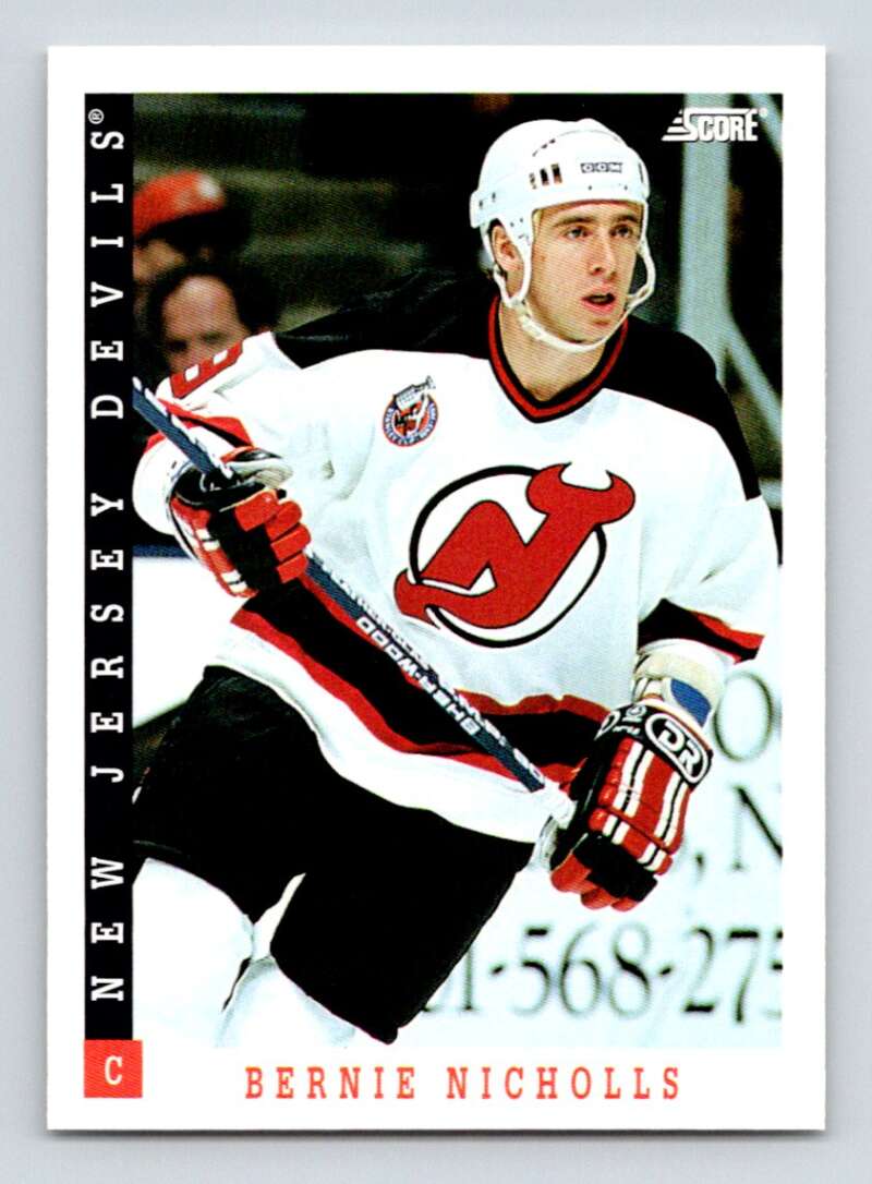1993-94 Score Canadian #19 Bernie Nicholls Hockey New Jersey Devils Image 1