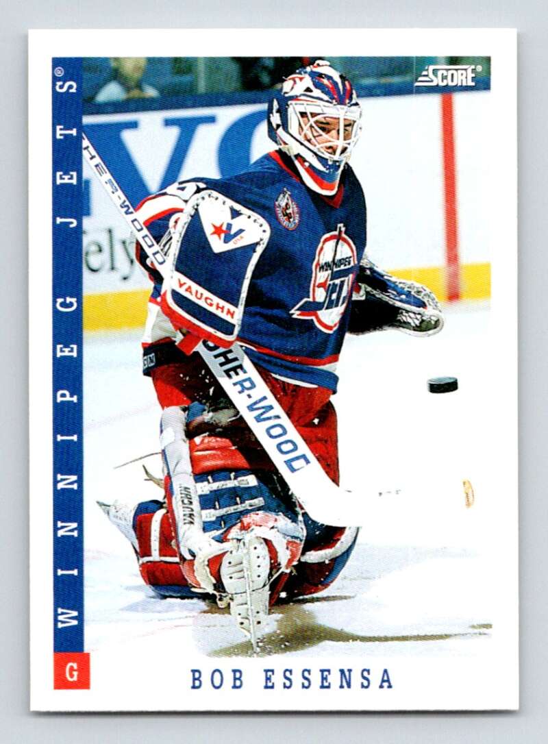 1993-94 Score Canadian #26 Bob Essensa Hockey Winnipeg Jets Image 1