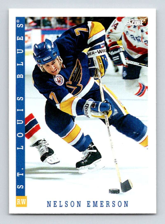 1993-94 Score Canadian #28 Nelson Emerson Hockey  Image 1
