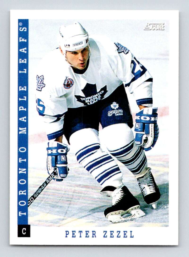 1993-94 Score Canadian #31 Peter Zezel Hockey Toronto Maple Leafs Image 1