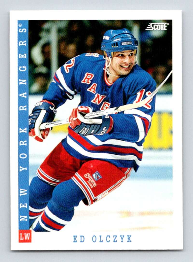 1993-94 Score Canadian #37 Ed Olczyk Hockey New York Rangers Image 1