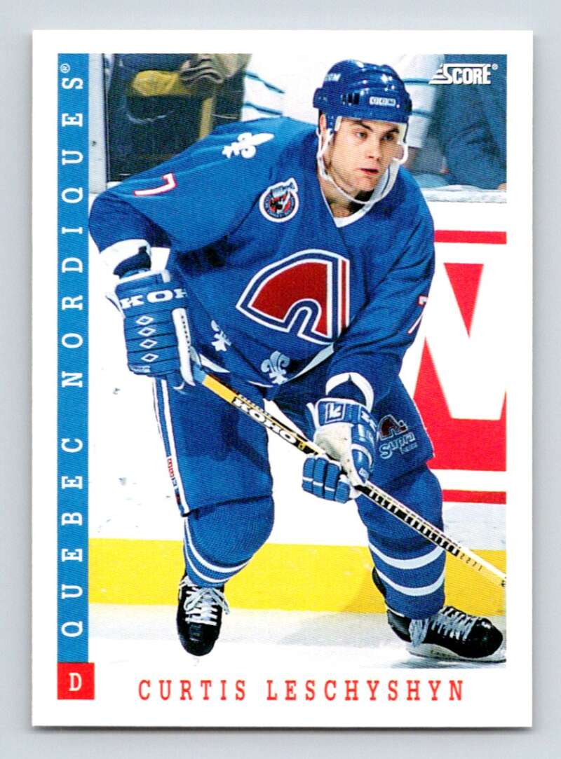 1993-94 Score Canadian #42 Curtis Leschyshyn Hockey Image 1