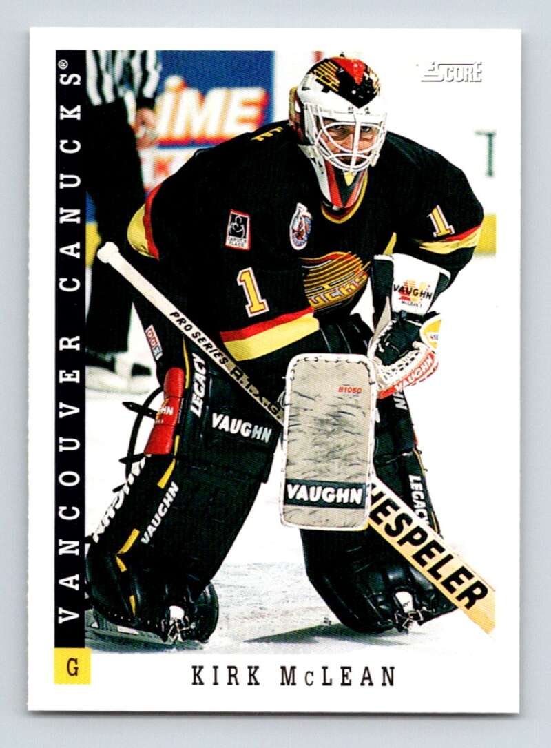 1993-94 Score Canadian #47 Kirk McLean Hockey Vancouver Canucks Image 1