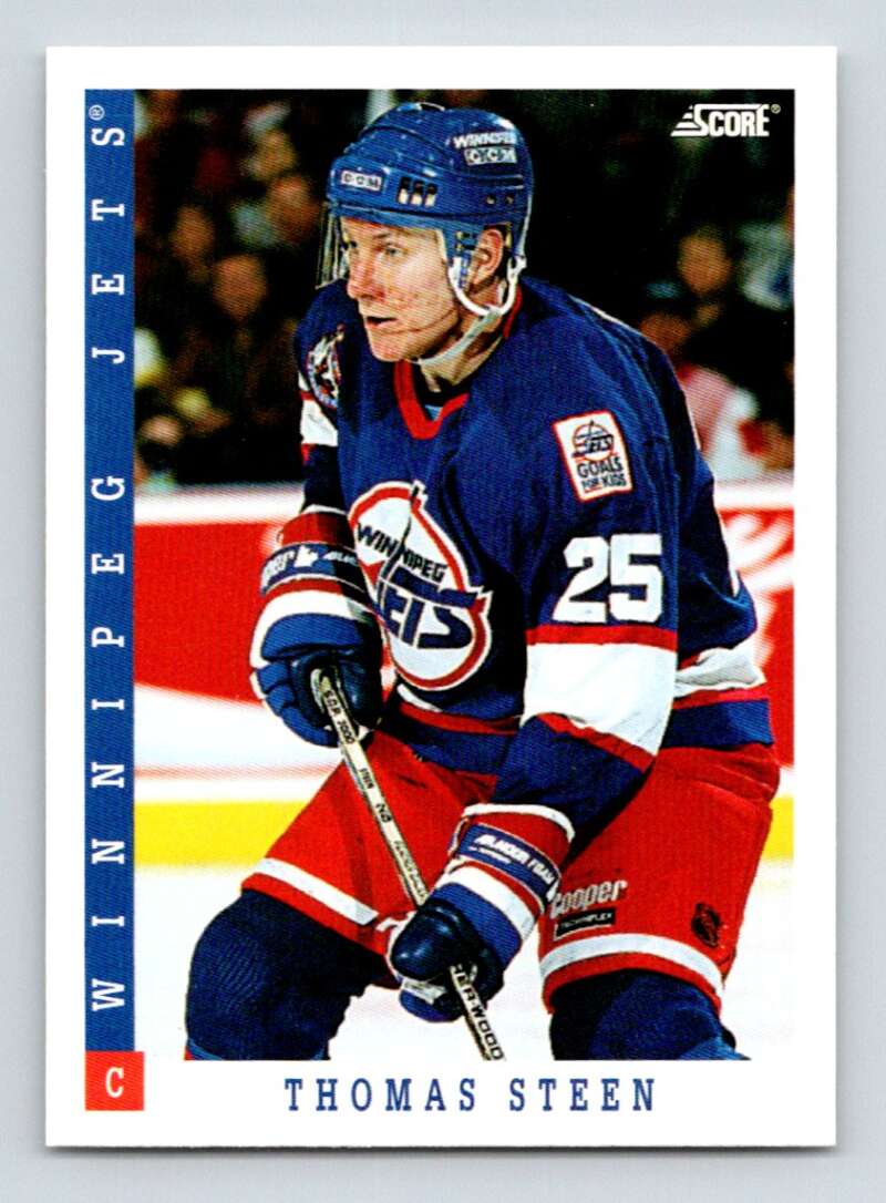 1993-94 Score Canadian #71 Thomas Steen Hockey Winnipeg Jets Image 1