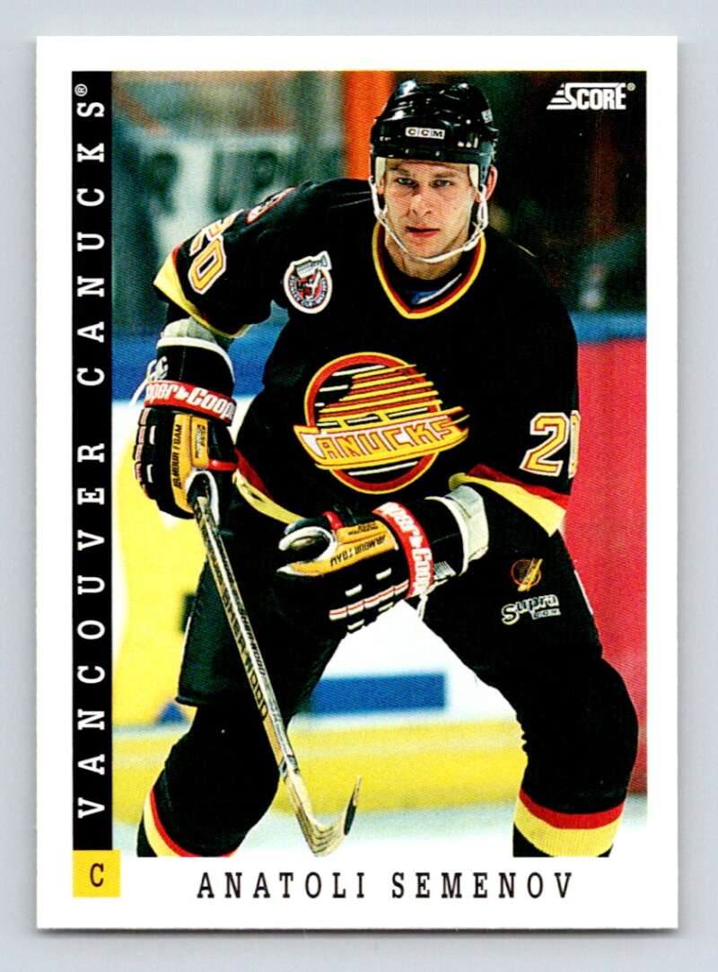1993-94 Score Canadian #93 Anatoli Semenov Hockey Image 1