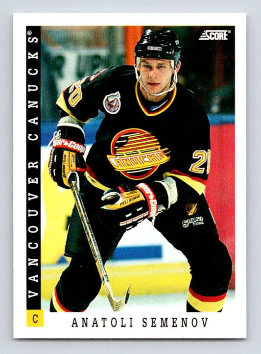 1993-94 Score Canadian #93 Anatoli Semenov Hockey  Image 1