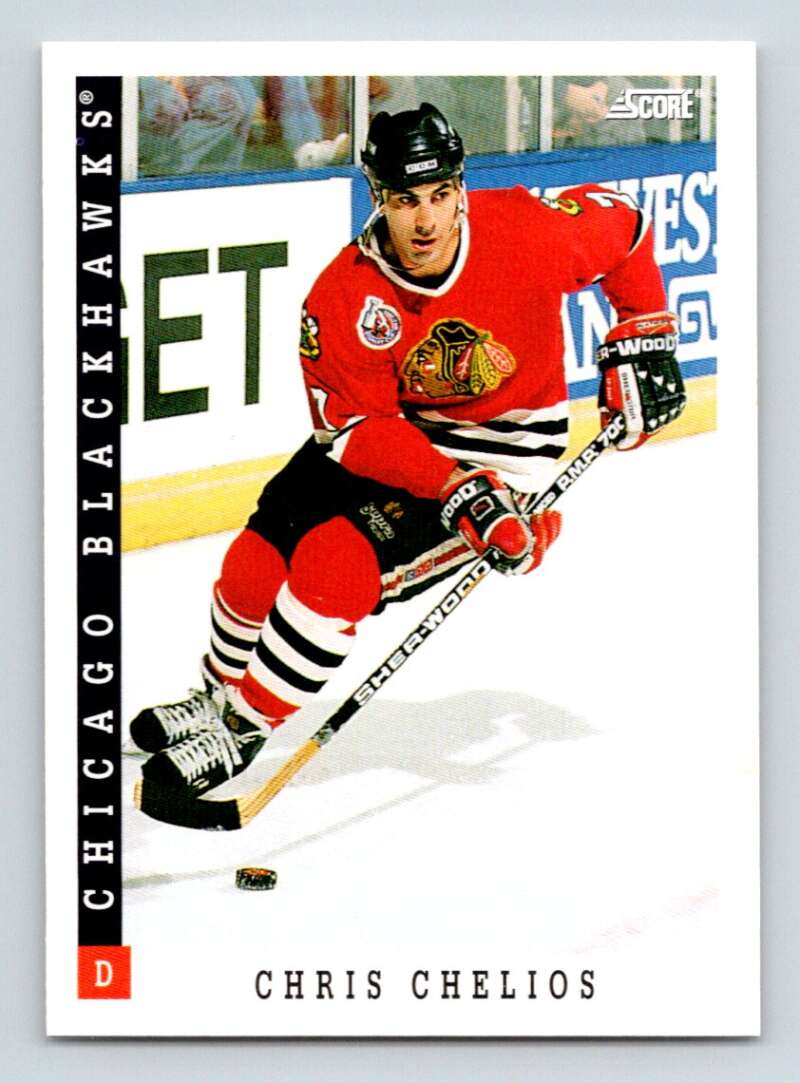 1993-94 Score Canadian #101 Chris Chelios Hockey Image 1