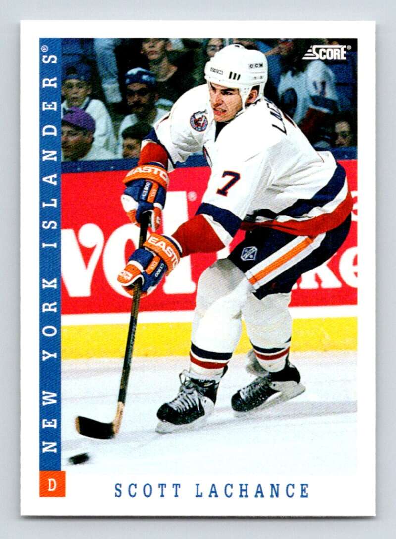 1993-94 Score Canadian #103 Scott Lachance Hockey New York Islanders Image 1