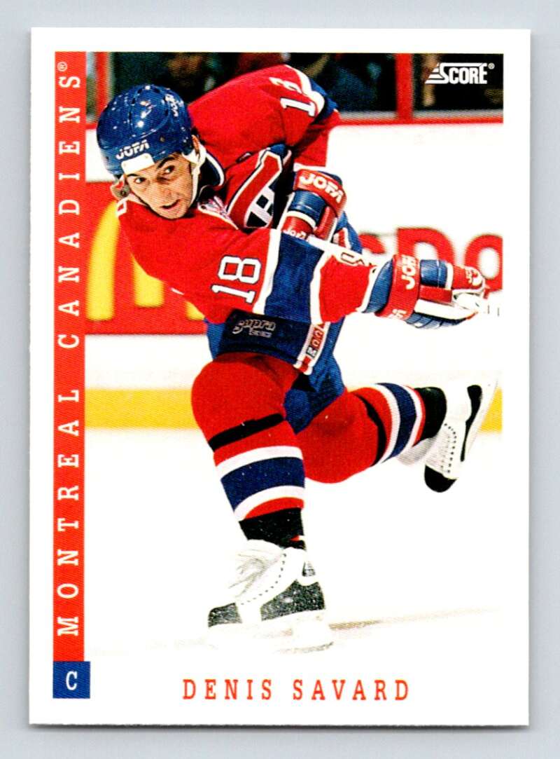 1993-94 Score Canadian #105 Denis Savard Hockey Image 1