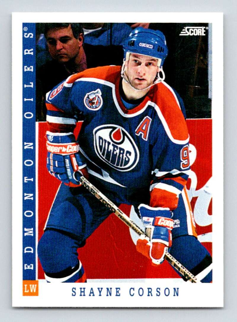 1993-94 Score Canadian #108 Shayne Corson Hockey Edmonton Oilers Image 1
