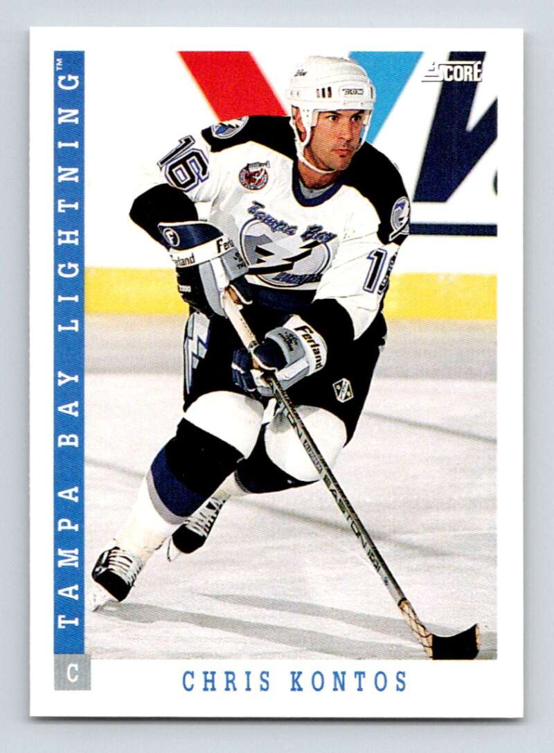 1993-94 Score Canadian #113 Chris Kontos Hockey Tampa Bay Lightning Image 1