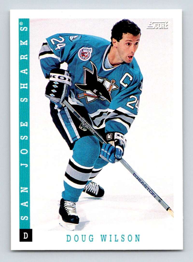 1993-94 Score Canadian #115 Doug Wilson Hockey San Jose Sharks Image 1