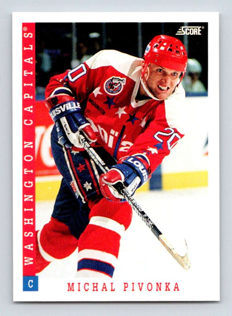 1993-94 Score Canadian #118 Michal Pivonka Hockey Washington Capitals Image 1