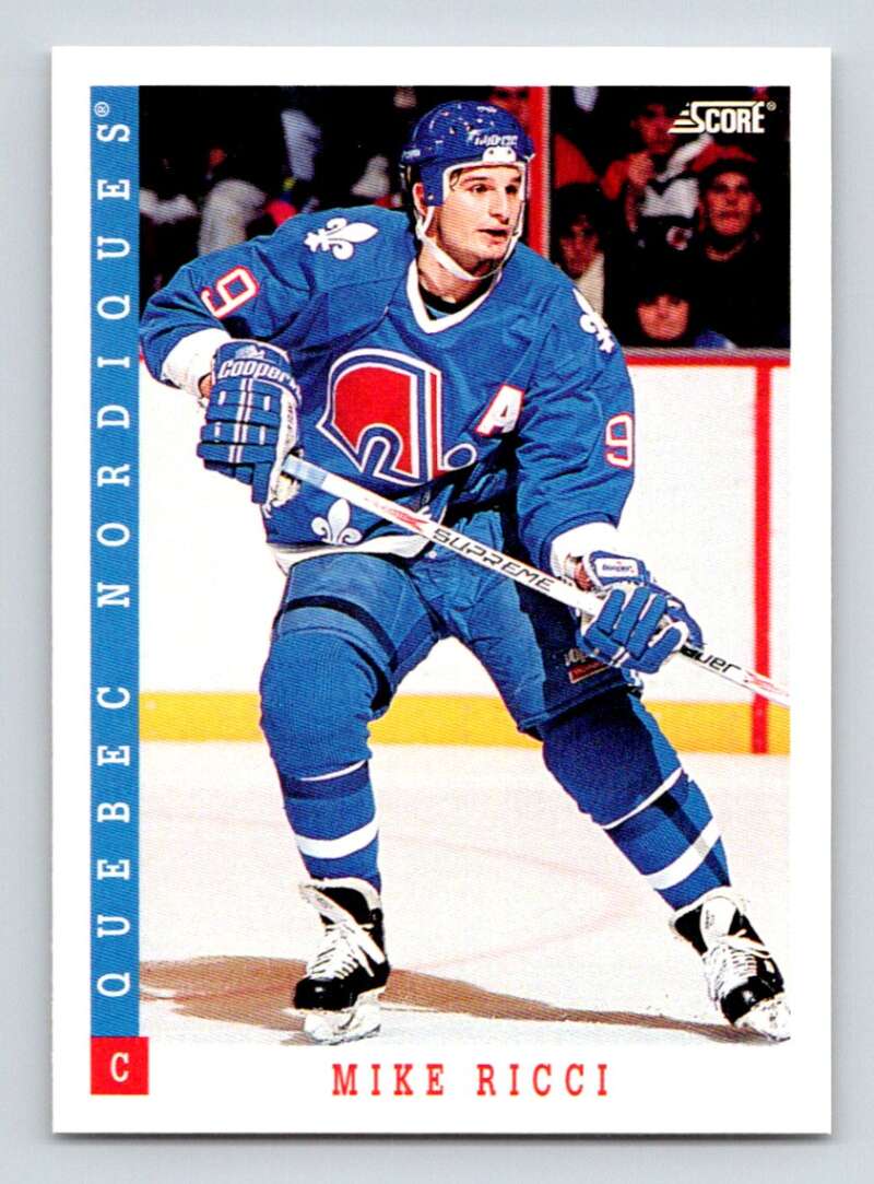 1993-94 Score Canadian #120 Mike Ricci Hockey Quebec Nordiques Image 1