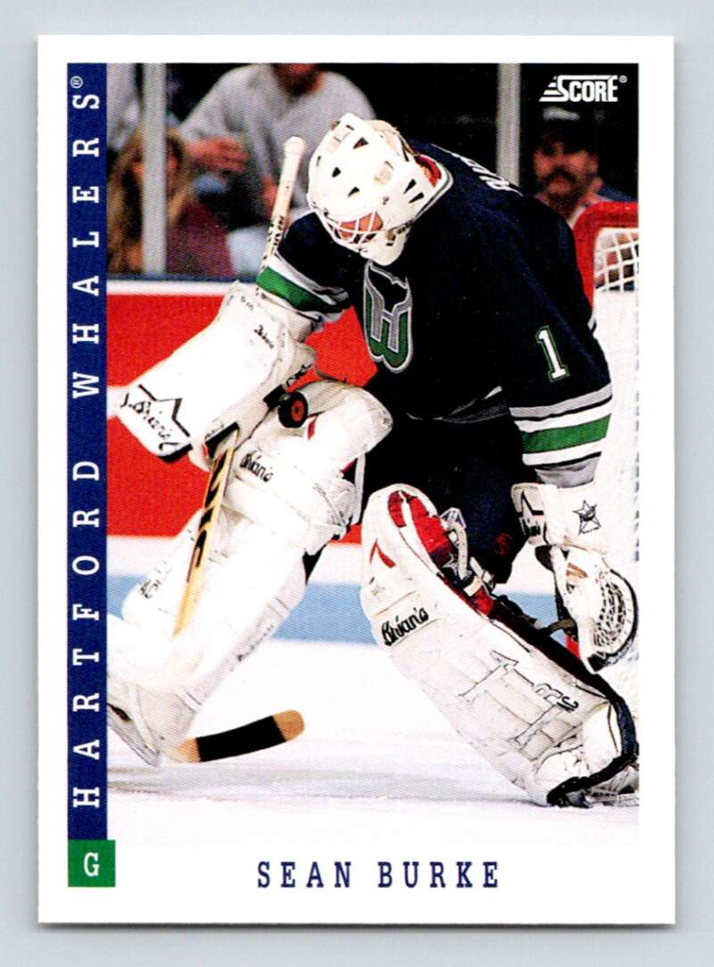 1993-94 Score Canadian #126 Sean Burke Hockey Hartford Whalers Image 1