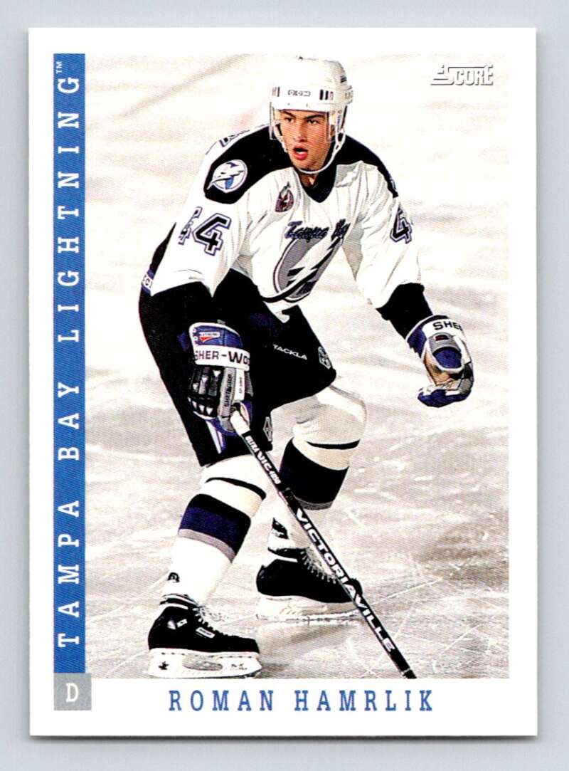 1993-94 Score Canadian #131 Roman Hamrlik Hockey Tampa Bay Lightning Image 1
