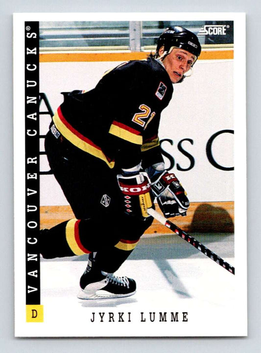 1993-94 Score Canadian #134 Jyrki Lumme Hockey Vancouver Canucks  Image 1