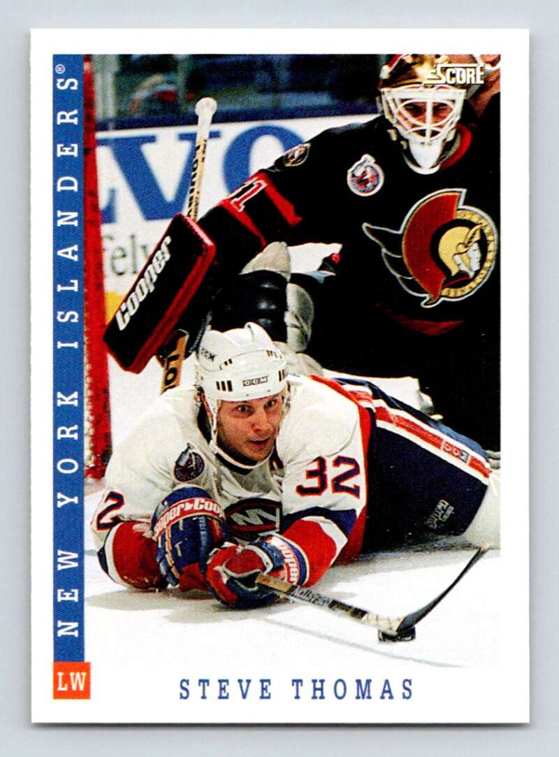 1993-94 Score Canadian #141 Steve Thomas Hockey New York Islanders Image 1