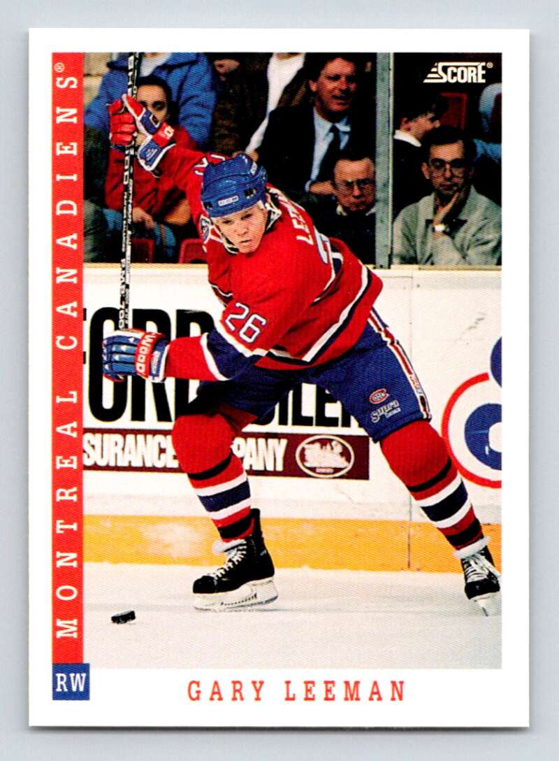 1993-94 Score Canadian #147 Gary Leeman Hockey Montreal Canadiens Image 1