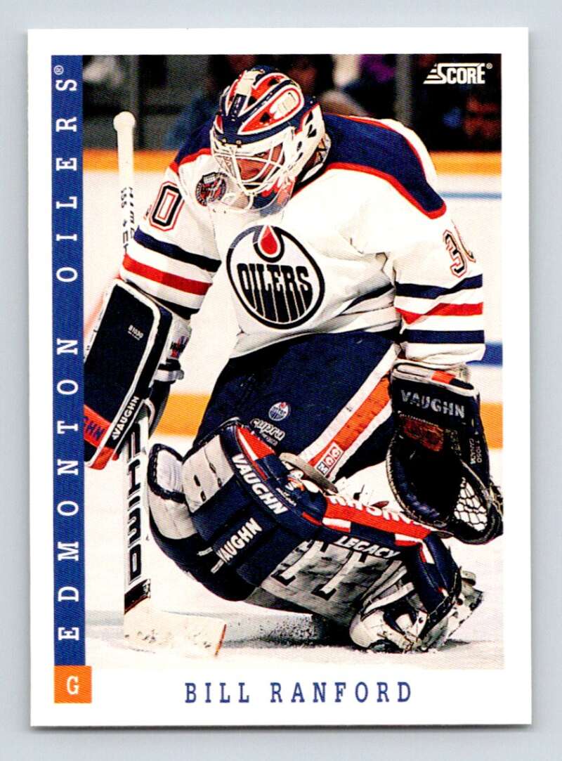 1993-94 Score Canadian #155 Bill Ranford Hockey Edmonton Oilers Image 1