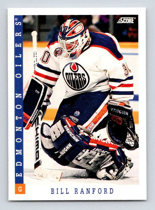 1993-94 Score Canadian #155 Bill Ranford Hockey Edmonton Oilers  Image 1