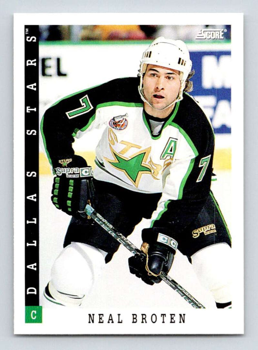 1993-94 Score Canadian #166 Neal Broten Hockey Dallas Stars  Image 1