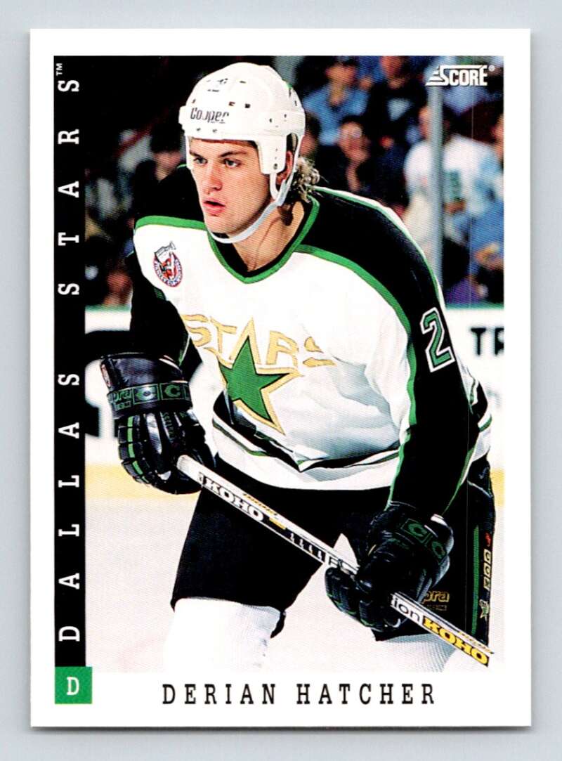 1993-94 Score Canadian #168 Derian Hatcher Hockey Dallas Stars Image 1