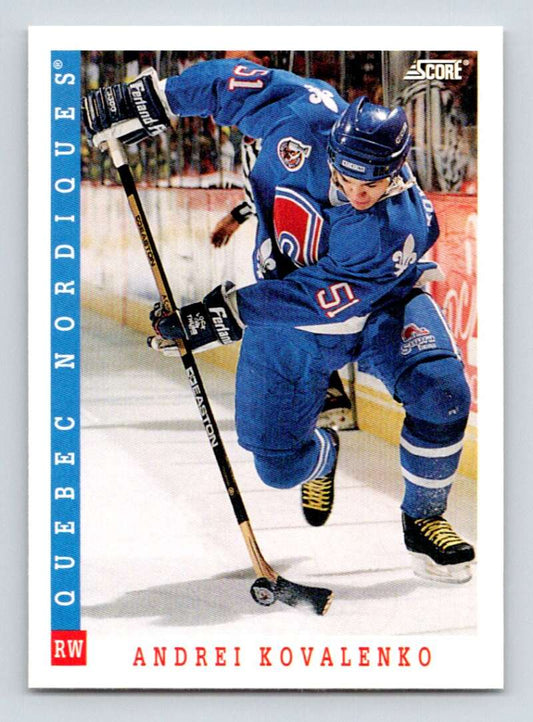 1993-94 Score Canadian #174 Andrei Kovalenko Hockey Quebec Nordiques  Image 1