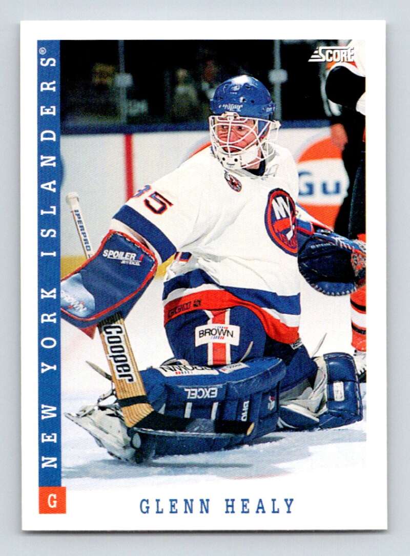 1993-94 Score Canadian #177 Glenn Healy Hockey New York Islanders Image 1