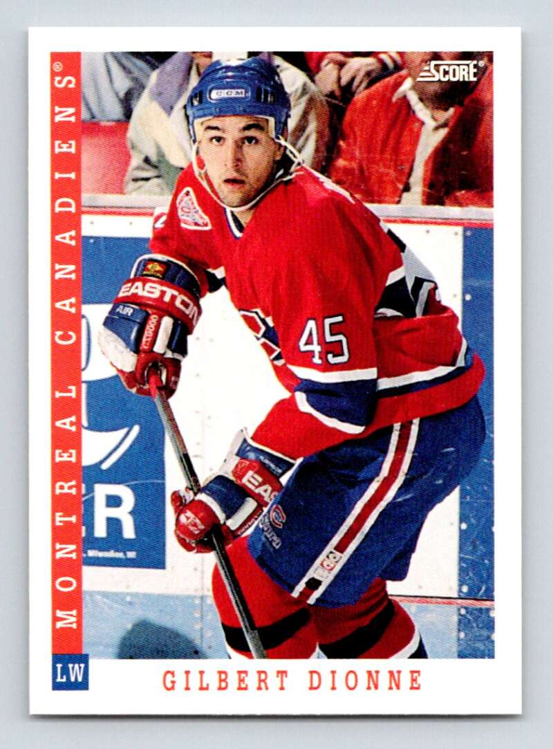 1993-94 Score Canadian #178 Gilbert Dionne Hockey Montreal Canadiens Image 1