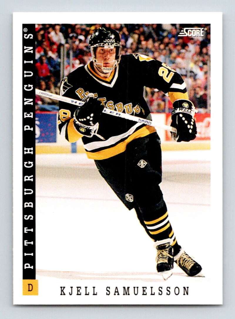 1993-94 Score Canadian #184 Kjell Samuelsson Hockey Pittsburgh Penguins Image 1