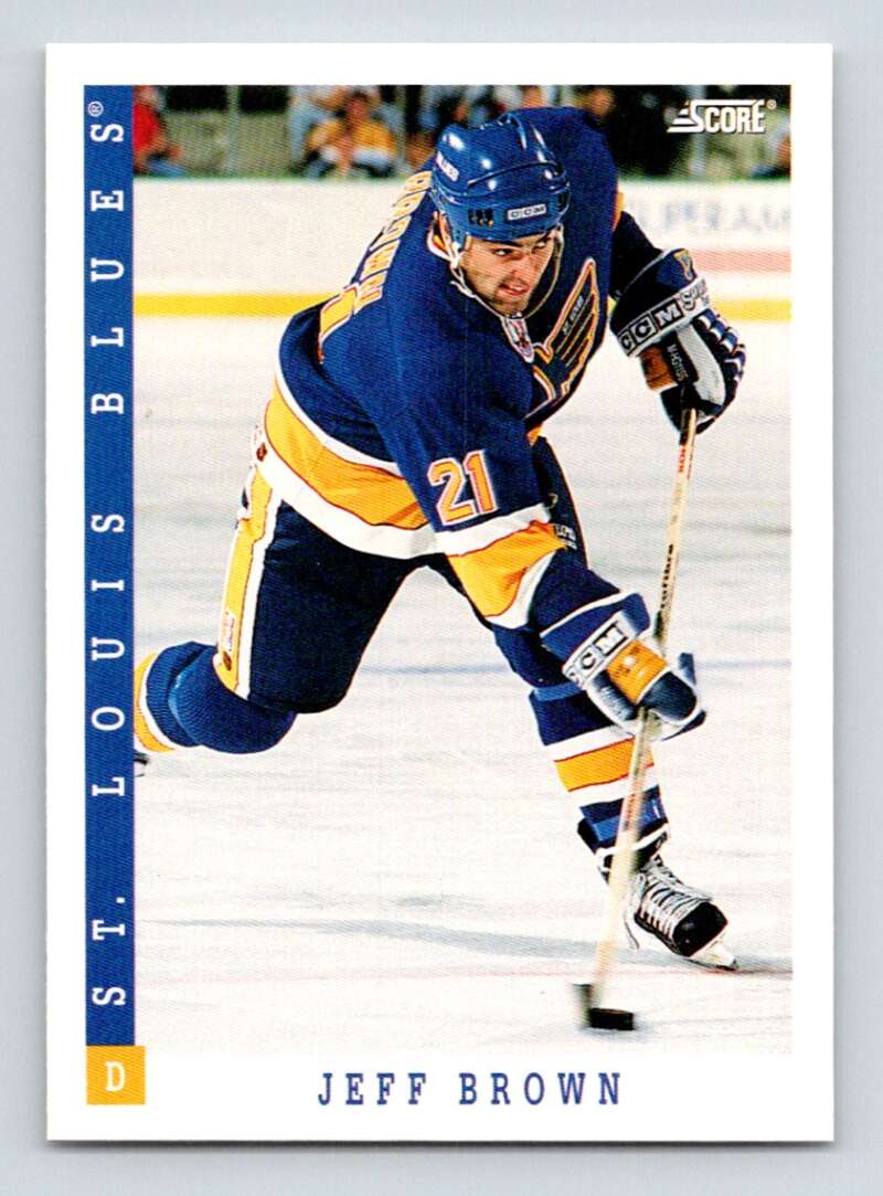 1993-94 Score Canadian #194 Jeff Brown Hockey Image 1
