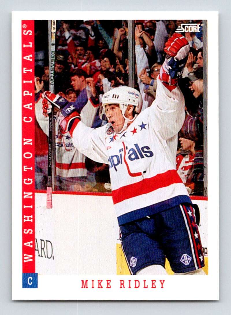 1993-94 Score Canadian #197 Mike Ridley Hockey Washington Capitals Image 1