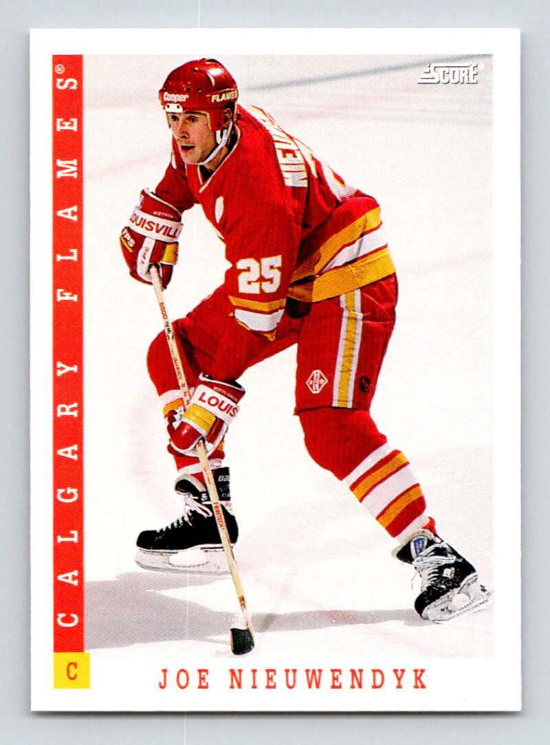 1993-94 Score Canadian #199 Joe Nieuwendyk Hockey Calgary Flames Image 1