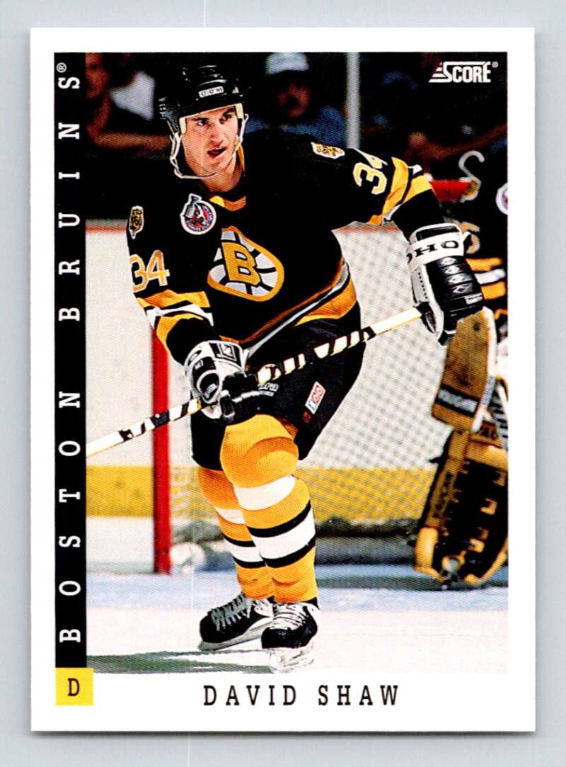 1993-94 Score Canadian #205 David Shaw Hockey Boston Bruins Image 1