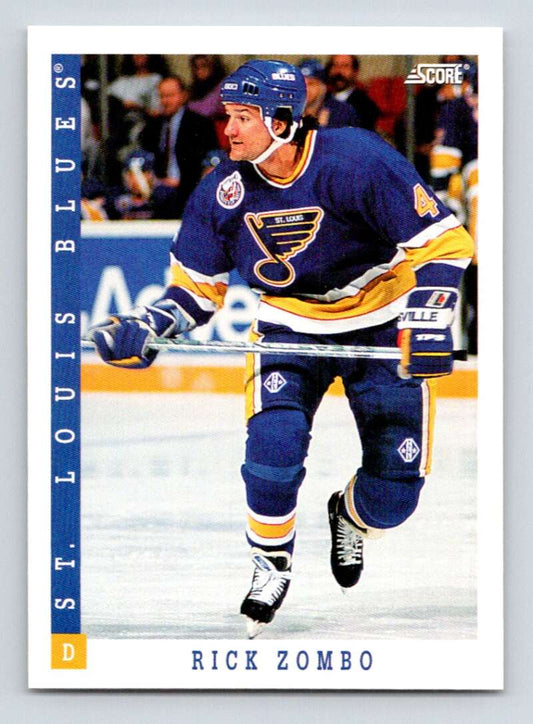 1993-94 Score Canadian #211 Rick Zombo Hockey St. Louis Blues  Image 1