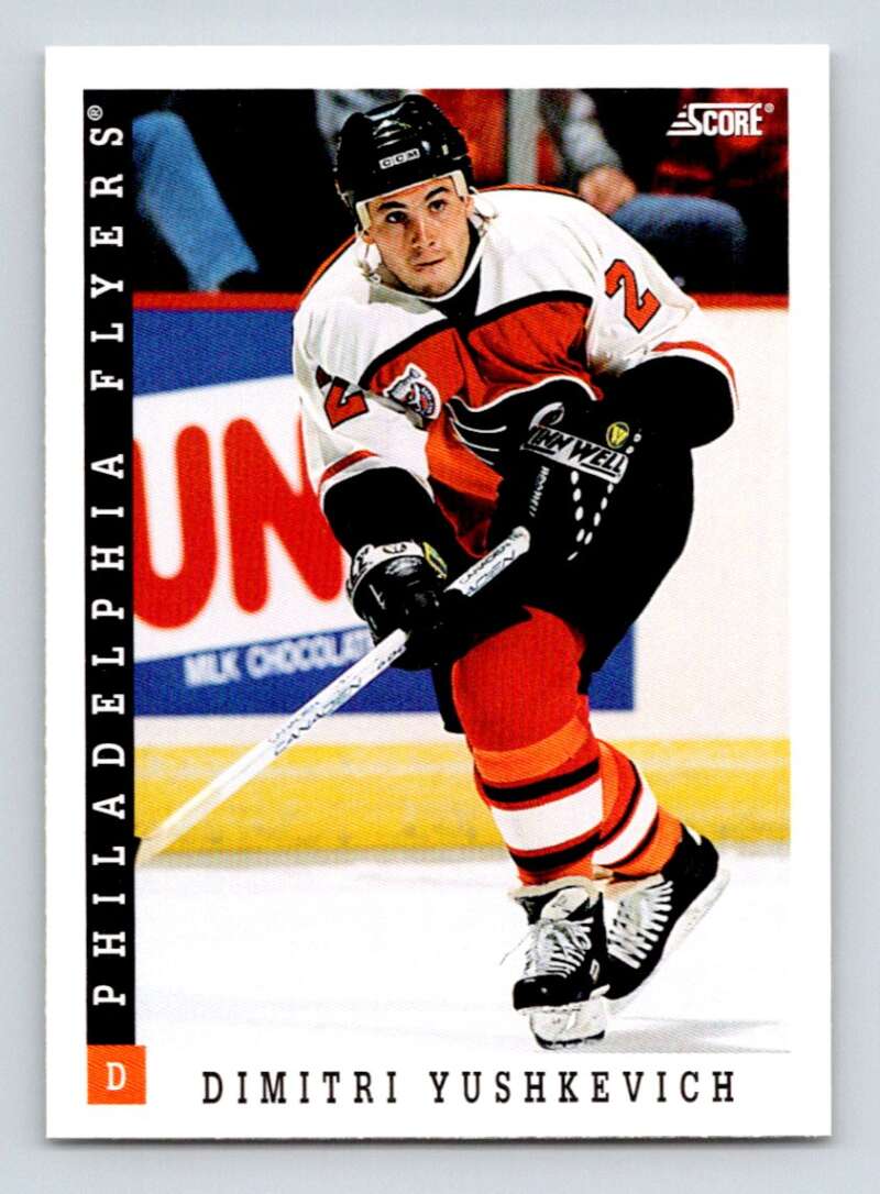1993-94 Score Canadian #216 Dimitri Yushkevich Hockey Philadelphia Flyers Image 1