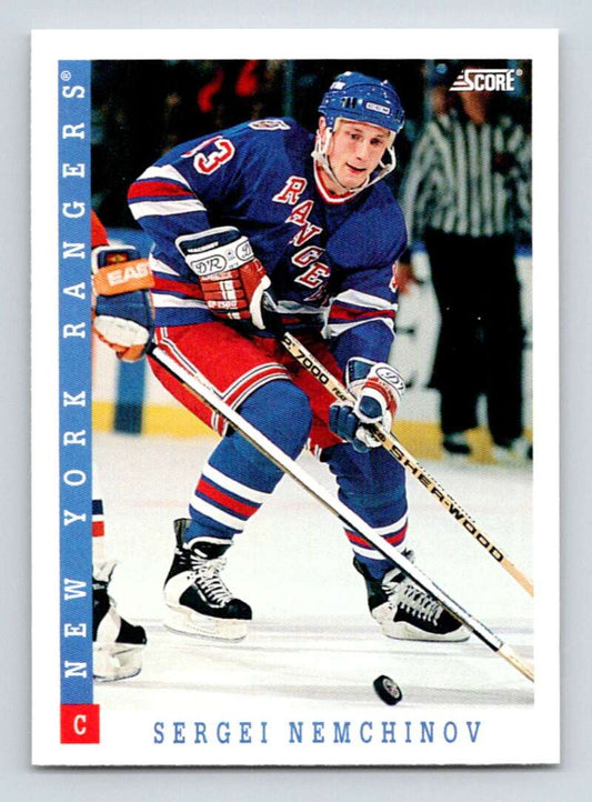 1993-94 Score Canadian #218 Sergei Nemchinov Hockey New York Rangers  Image 1