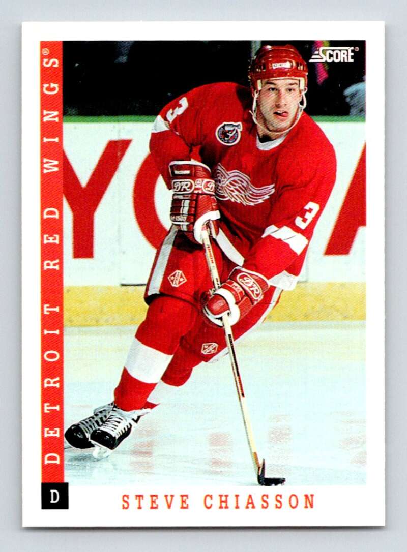 1993-94 Score Canadian #221 Steve Chiasson Hockey Detroit Red Wings Image 1